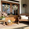 thumbnail image 5 of Spring Summer Wreath, Magnolia Wreaths for Front Door with Burlap Bow, Year Round Wreaths for Porch Farmhouse Patio Door Decor Housewarming Gift, 5 of 8