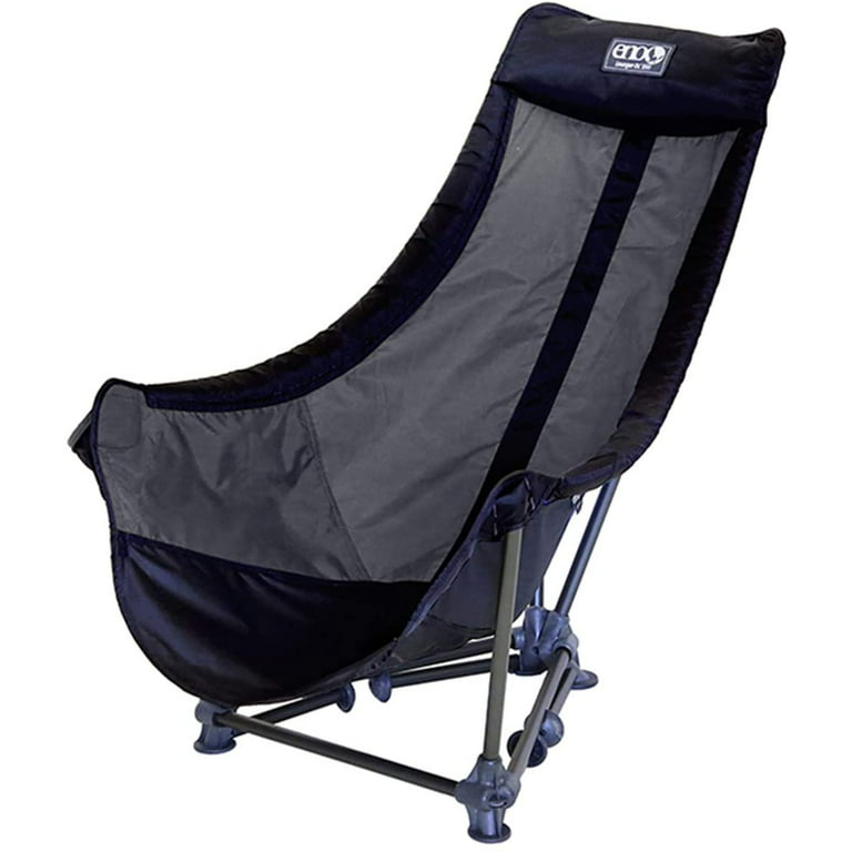 Eno Lounger DL Chair, Black/Charcoal