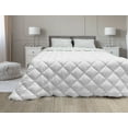 thumbnail image 1 of Herringbone Down Alternative Comforter, Ethnic Style Repeated Diamond Shapes in Vertical Mesh Pattern, Microfiber Quilt for All Season, 5 Sizes, Ivory and Charcoal Grey, by Ambesonne, 1 of 3