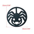 thumbnail image 4 of Juego de 4 posavasos de telaraña negra para Halloween, manteles individuales no tejidos con aislamiento térmico, almohadillas para cuencos, suministros para fiestas, decoración de mesa de terror, re, 4 of 4