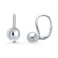 thumbnail image 2 of BERRICLE Sterling Silver Ball Bead Fashion Leverback Dangle Drop Earrings for Women, Rhodium Plated, 2 of 5