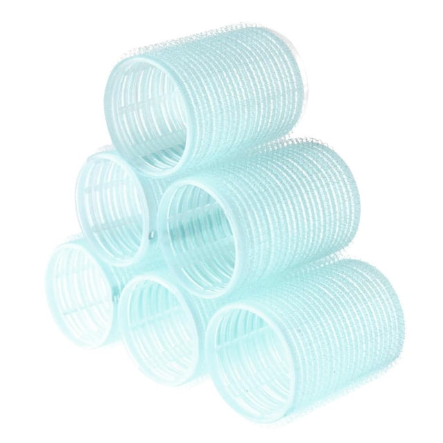 Nuevos 6 Rollos Nailon para El Rollos Rollos Autoadhesivos Rizadores en Forma Pera Tubos para Rizar Herramientas Peluquería (diámetro 4 Cm) (colores Aleatorios)