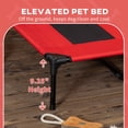 thumbnail image 6 of 48" x 36" Elevated Portable Dog Cot with UV Protection Canopy Shade Cooling Raised Pet Bed with Carry Bag 110 LBS Capacity Red, 6 of 10