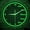 Green, variant on Mixed Word and Number Glowing Metal Frame Neon Light Wall Clock Retro Aesthetic Home Decor LED Backlit Clock for Bar Game Room