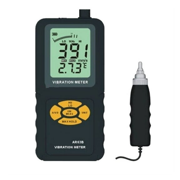 Precision Vibration Meter AR63B 0.1~199.9m/s2 0.001~1.999mm 0.1~199.9m/s Vibrometer Tester Gau Analyzer