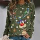 thumbnail image 1 of Pntutb Camisas para mujer Blusa regular estampada con cuello redondo y manga larga con estampado navideño Pntutb Pntutb-1100, 1 of 5