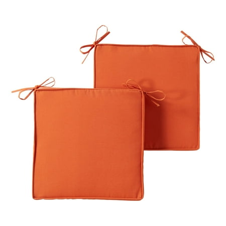 Greendale Home Fashions 18 x 18 in. Rust Square Outdoor Chair Pad (Set of 2)