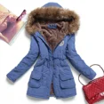 thumbnail image 2 of Spring Autumn Winter Jacket Women 2024 Thick Warm Hooded Parka Mujer Cotton Padded Coat 3XL Casual Slim Jacket Female, 2 of 7