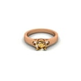thumbnail image 1 of Bague Ronde en Argent Sterling 925 Rose Vermeil 6mm Citrine Solitaire pour Femmes, 1 of 3