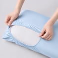 thumbnail image 5 of Cool Feeling Pillowcase Spandex Pillow Cover, Removable & Washable, Portable Disposable Isolation Cover for Lazy Use Light Blue, 5 of 6