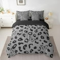 thumbnail image 2 of Homewish Wild Leopard Print 7-Piece Twin Bedding Sets,Chic Butterfly Bedding Comforter Set,Gray Black Sheet Sets For Girls Kids,Breathable Home Decor Reversible, 2 of 8