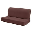 thumbnail image 1 of yuksok RV Dinette Cushion Covers Easy Fitted Elastic RV Stretch Sofa Seat Slipcover Deep Coffee, 1 of 9