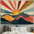 thumbnail image 2 of Shiartex Sun Tapestry Boho Mountain Abstract Wall Hanging Tapestries Small Sunrise Sunset Western Retro Tapestrys Hippie Aesthetic Vintage Geometric Rainbow  Living Room Dorm Painting, 2 of 6