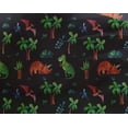 thumbnail image 4 of oneOone Georgette Viscose Dark Navy Blue Fabric Leaves|Palm Tree & Dinosaur Diy Clothing Quilting Fabric Print Fabric By Yard 42 Inch Wide, 4 of 4