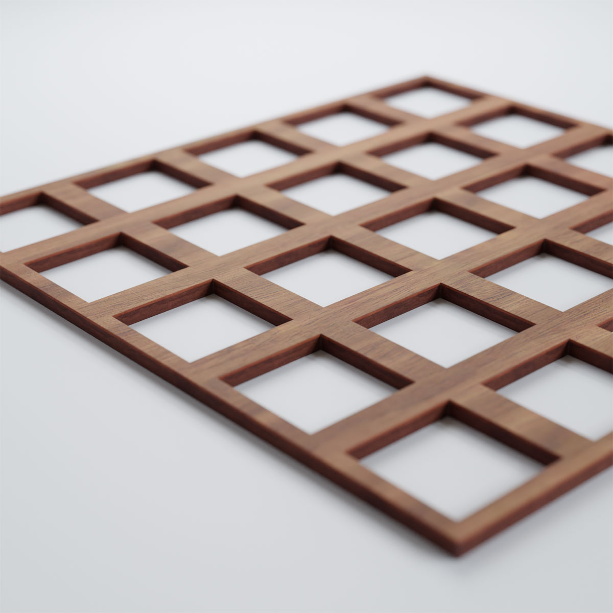 Ekena Millwork 11 3/8"W x 11 3/8"H x 1/4"T Small Manchester Decorative Fretwork Wood Wall Panels, Walnut