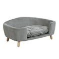thumbnail image 6 of EBQOSK Elevated Dog Bed Frame for Small Dog, Corduroy Pet Couch Bed with Rubber Wood Legs and Supportive Foam, Beige, Easy Assembly Gray, 6 of 7