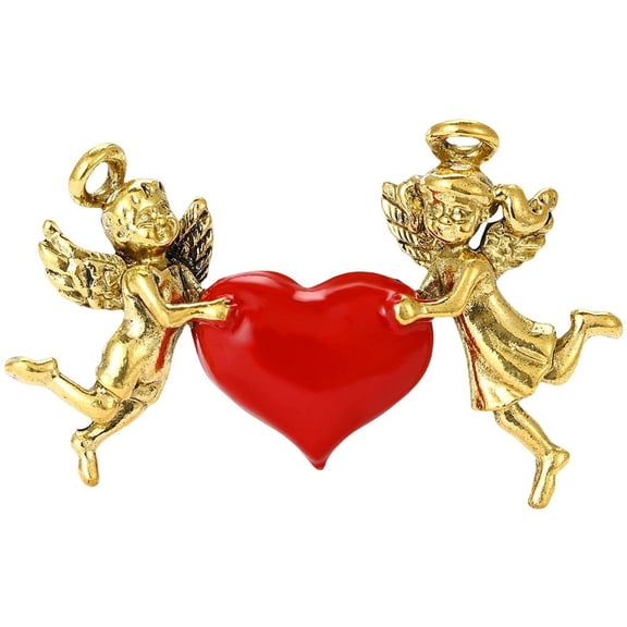Valentine's Day Retro Angel Enamel Heart Brooch for Men And Women, Lapel Pin, Party Daily Dress Jewelry