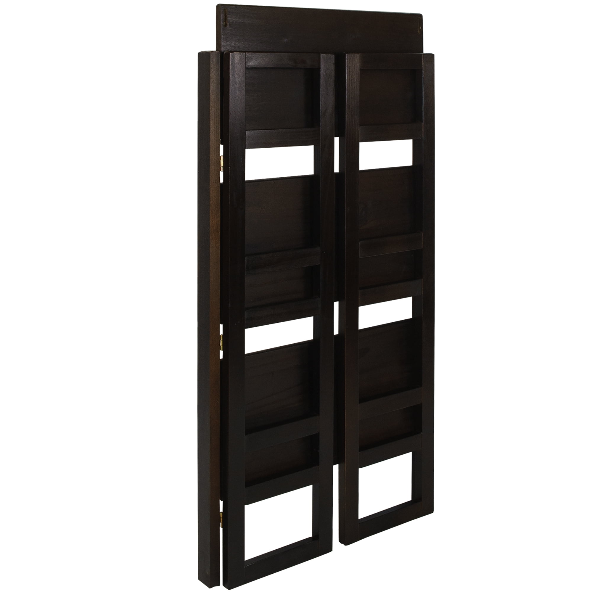 3-Shelf Folding Student Bookcase 20.75" Wide-Espresso