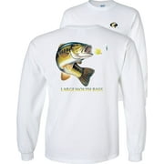 Fair Game Largemouth Bass Fishing Long Sleeve Shirt Profile-White-3x
