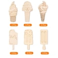 thumbnail image 3 of Recortes de madera en forma de helado, madera para pintar recortes para arte y manualidades, 30 sets, 3 of 4