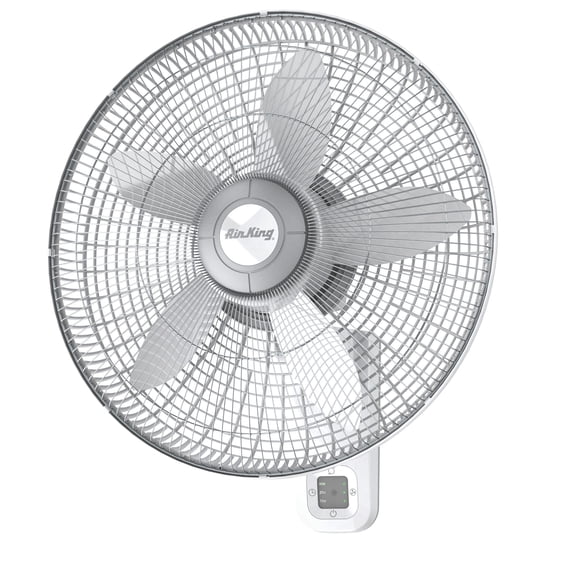 Air King 18" 1/20 HP 3-Speed Oscillating, Remote, 7-Hour Timer Wall-Mount Fan 9850