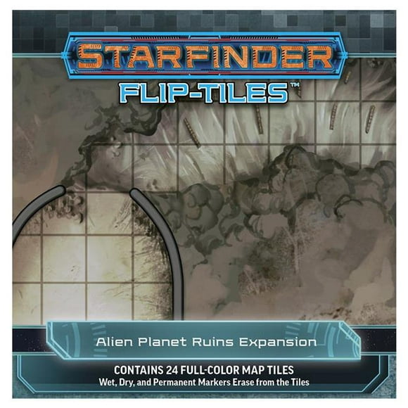 Paizo PZO7509 Starfinder-Flip-Tiles Ville Alien Planète Ruine Rôle Jouer Jeux Accessoires