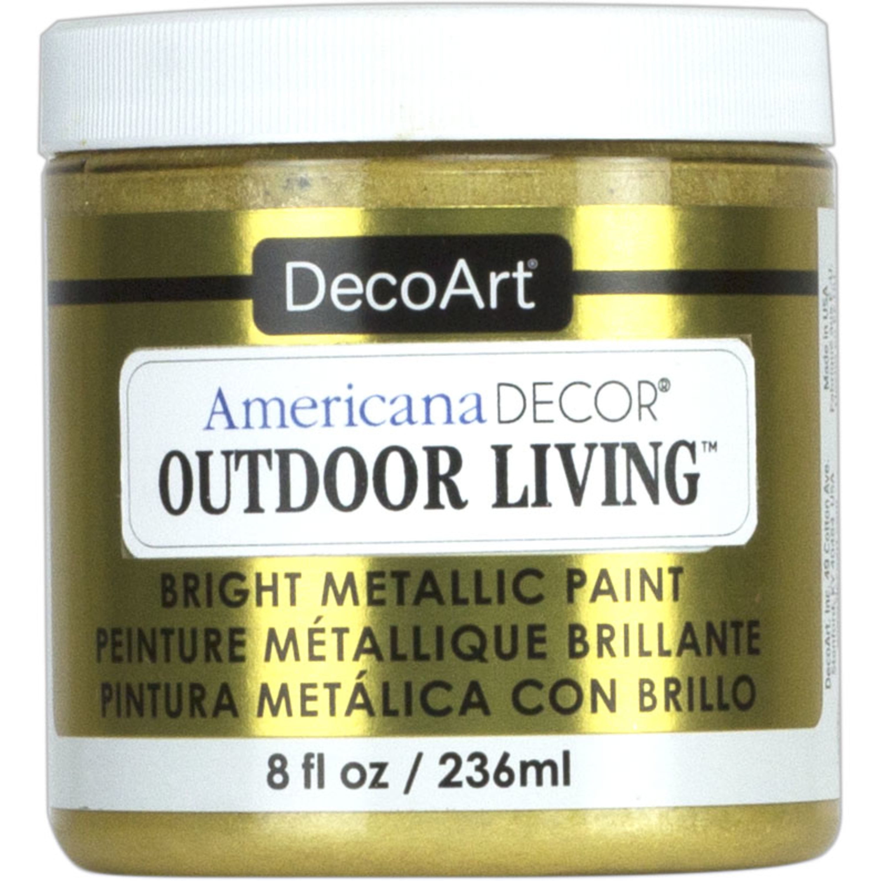 DecoArt Americana Decor Outdoor Living Paint, 8oz., Brass
