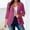 Hot Pink, variant on Plus Size Women Casual Lightweight Open Front Cardigans Soft Casual Draped Duster Sweaters 3/4 Sleeve Cardigan (2XL-5XL)