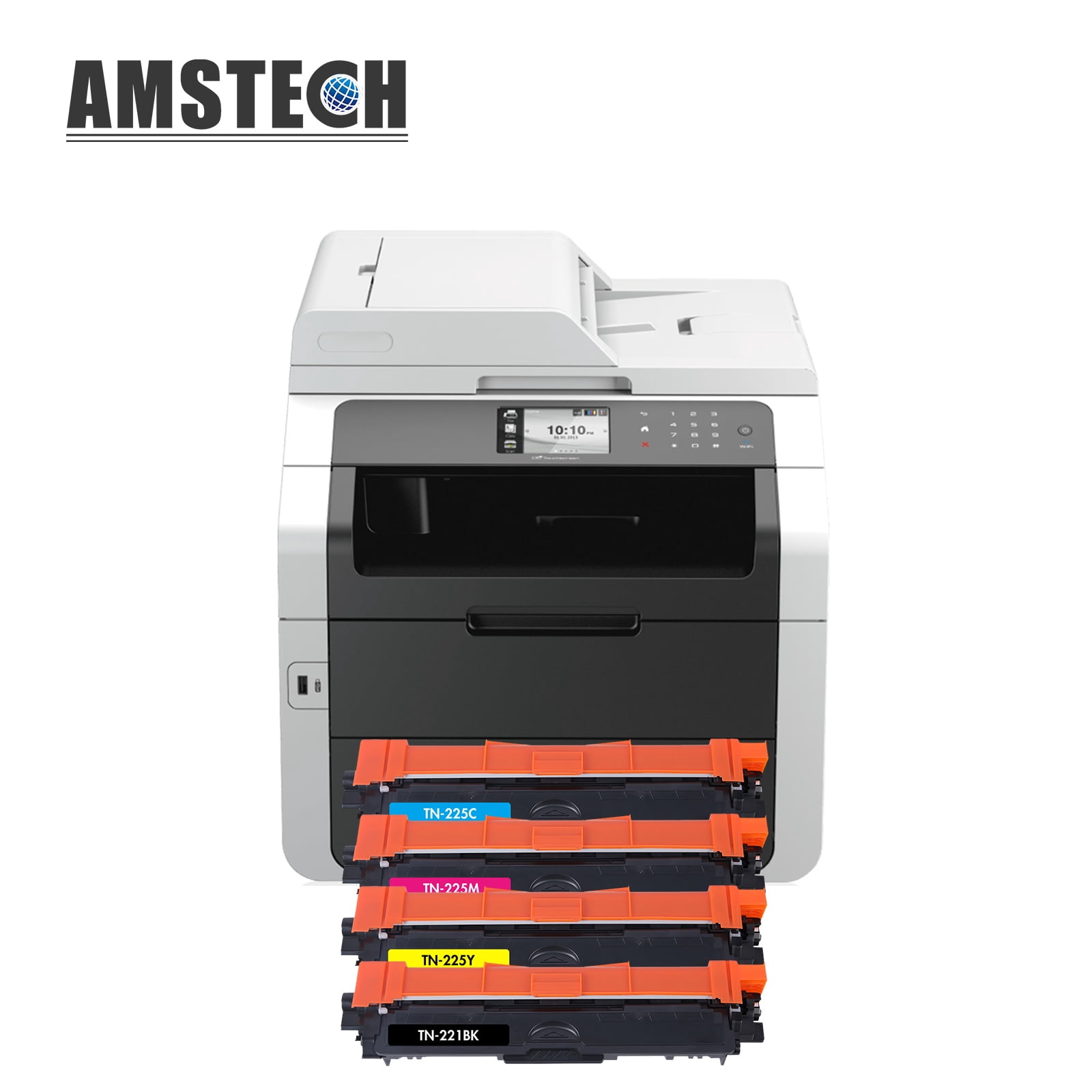 TN221 TN225 Toner Cartridge 4-Pack Compatible for Brother TN-225 TN-221 HL-3140CW 3142CW 3150CDW 3152CDW 3170CDW 3172CDW MFC-9130CW 9140CDN 9330CDW 9340CDW DCP-9020CDW Printer Ink
