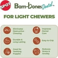 thumbnail image 5 of SPOT Bam-Bones Dental X-Bone Dog Chew Toy, 6", For Light Chewers & Teething Puppies Under 25 lbs, Peanut Butter Flavor, Bamboo Fiber with Massaging Rubber Center, 1 Pack, 5 of 15