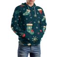 thumbnail image 2 of Christmas Snow Socks Regular Fit Hoodie, Sporty Pullover Hooded Sweatshirt for Men Women S, 2 of 6