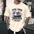 thumbnail image 5 of adaychics 250 Years 1776 2026 Shirt Crew Neck America 250 Years of Freedom T Shirt Men Holiday Tops for Daily Wear, 5 of 7