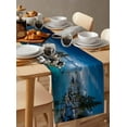 thumbnail image 6 of Nature Forest Table Runner 72 Inches, Blue Sky Mountain Stone Lake Landscape Bed Runner Dresser Scarves Tabletop for Indoor Outdoor Parties/Ceremony/Banquet, 16" x 72", 6 of 8