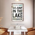 thumbnail image 3 of Elephant Stock Go Jump In The Lake Sign Wall Art - Vertical Canvas Wall Art - Living Room Wall Decor - Inspirational And Typography Canvas - Black And Gray Decor - 32" x 48", 3 of 8