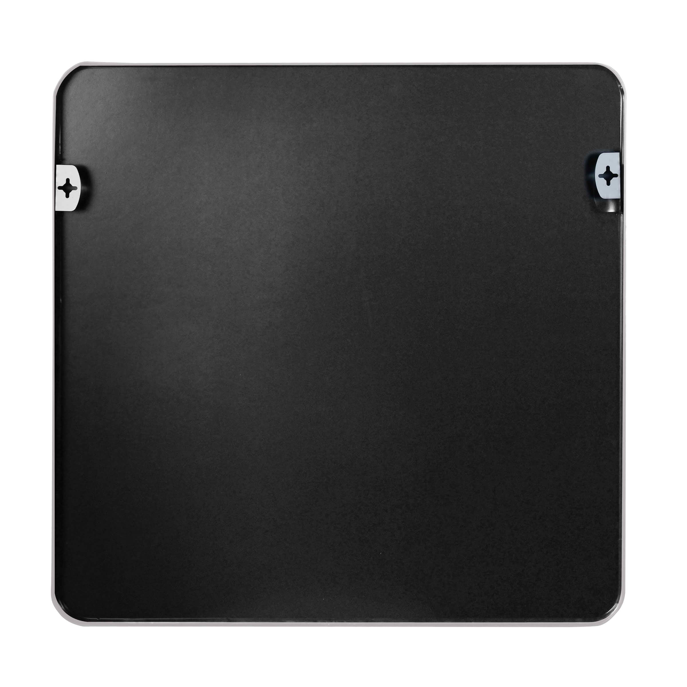 MAYEERTY 36x36 Inch Silver Metal Framed Square Bathroom Wall Mirror, for Home Bathroom Vanity