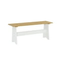 thumbnail image 2 of Linon Kasey Indoor Backless Dining Bench with Storage, Honey/White, 2 of 14