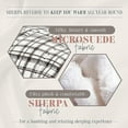 thumbnail image 4 of Elegant Comfort Soft & Plush Sherpa Comforter - Lilith Plaid Collection, 3-Piece Bed Set, Reversible Down Alternative Micro-Suede, Plaid Design, Cal King, Autumn Taupe, 4 of 4