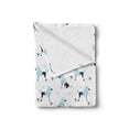 thumbnail image 2 of Poodle Soft Flannel Fleece Throw Blanket, Crowns Hand Drawn Scribble Fluffy Dog Species, Cozy Plush for Indoor and Outdoor Use, 60" x 80", Pale Blue White, by Ambesonne, 2 of 5