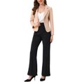 thumbnail image 2 of Blazer de Negocios INSPIRE CHIC para Mujeres, Chaquetas de Traje Casual Elegante de Oficina, Abierto Frontal, Talla XL, Beige, 2 of 6