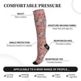 thumbnail image 3 of Lsque Color Flowers Pattern Sport Compression Socks for Men & Women 15-20 mmHg Knee High Nurse Pregnant Running Medical and Travel Athletic, 3 of 6