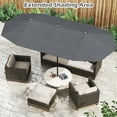 thumbnail image 4 of Gymax 13 FT Double-sided Patio Umbrella Outdoor Large Twin Size Umbrella Grey, 4 of 10