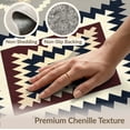 thumbnail image 6 of ODIKA Grey Boho Geometric Southwestern Interlocking Bands Stepped Gripper Low Profile Flatwoven for Great Room, Indoor Open Concept, Large Living, 6 of 7