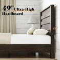 thumbnail image 3 of Papajet Full Size Bed Frame with Headboard, Farmhouse Platform and Natural Wood Grain, Gray, 3 of 8