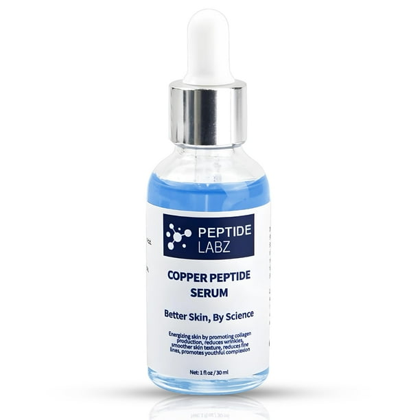 Sérum PeptideLabz, péptido de cobre, antiarrugas, 30 ml, con ácido hialurónico