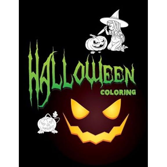 Pre-Owned Halloween Coloring: Halloween Coloring: Halloween Coloring For Girls, Kids (Paperback)