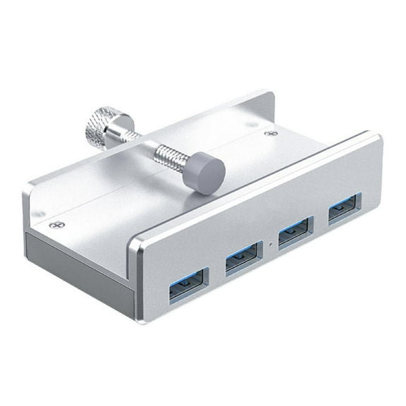 1 x Four Ports USB Hub, High Speed USB 3.0 Clip-type HUB For Desktop Laptop Clip Range 10-32MM With 150cm Date Cable