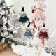 thumbnail image 4 of Yuarrent Muñecas de Ángel de Navidad, adorno para el hogar, accesorio de decoración colgante, colgantes adorables para festivales, colgante de árbol Kits de decoración para fiestas Gris Yuarrent HA069663-06, 4 of 6