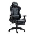 thumbnail image 1 of Vinsetto Gaming Chair 2D Arm Lumbar Support Swivel Office Computer Recliner Racing Gamer Desk Chair with Footrest Headrest for Home Black, 1 of 9