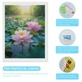 thumbnail image 3 of Diamond Art Kit for Adults, Pink Lotus Blooms In Sunlight Pond Diamond Painting for Adults Beginners, 5D DIY Diamond Art Painting Kits, Colorful Diamond Painting Craft for Home Decor 12x16, 3 of 7