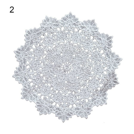 

Wanwan Cup Mat Eco-friendly Lace Design Polyester Decorative Cup Pad Supplies for Home